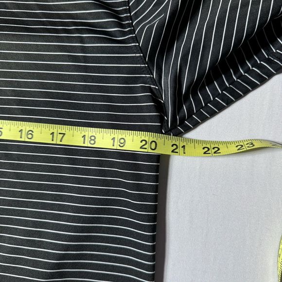 Nike Golf Tour Performance Men's M Dri Fit Short Sleeve Polo Shirt Black Striped - Picture 9 of 11